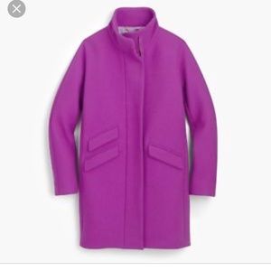 J. Crew 2018 cocoon coat in bright plum